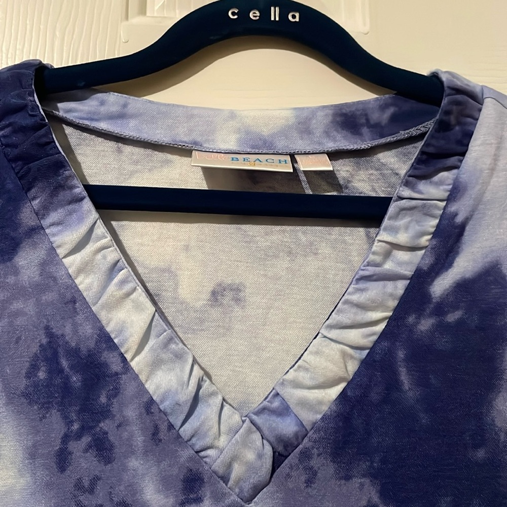 Kim Gravelle Beach Blue and Purple and White Sheath Dress Great for Golf 
NWOT - Picture 4 of 7